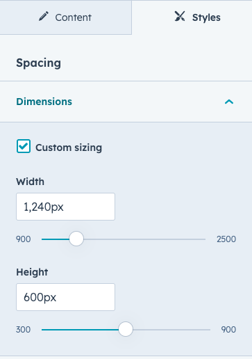 custom-sizing