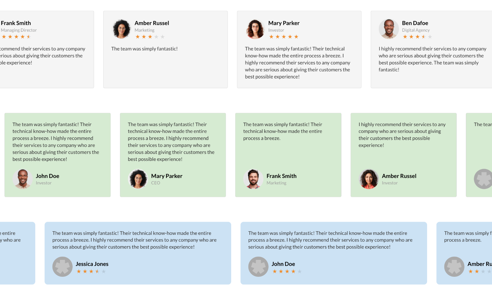 Create multiple layouts